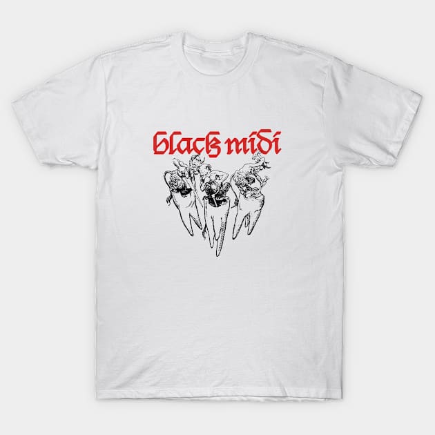 Black Midi ✅ Tooth Hellfire Demons T-Shirt by reyboot